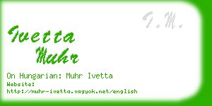 ivetta muhr business card